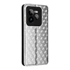 For Realme GT 7 Pro 5G Cubic Grid Texture Flip Leather Phone Case(Silver) - 3