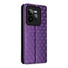 For Realme GT 7 Pro 5G Cubic Grid Texture Flip Leather Phone Case(Purple) - 3