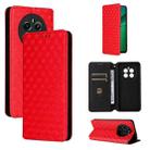 For Realme Narzo 70 Pro 5G / 12+ 5G Cubic Grid Texture Flip Leather Phone Case(Red) - 1