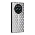 For Realme Narzo 70 Pro 5G / 12+ 5G Cubic Grid Texture Flip Leather Phone Case(Silver) - 3