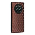 For Realme Narzo 70 Pro 5G / 12+ 5G Cubic Grid Texture Flip Leather Phone Case(Brown) - 3