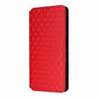 For Realme Neo7x 5G / P3 5G Cubic Grid Texture Flip Leather Phone Case(Red) - 2