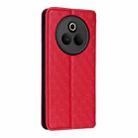 For Realme P3 Pro 5G Cubic Grid Texture Flip Leather Phone Case(Red) - 3