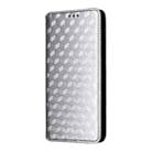 For Realme P3 Pro 5G Cubic Grid Texture Flip Leather Phone Case(Silver) - 2