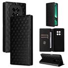 For Realme V60 5G / V60S 5G Cubic Grid Texture Flip Leather Phone Case(Black) - 1