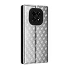 For Realme V60 5G / V60S 5G Cubic Grid Texture Flip Leather Phone Case(Silver) - 3