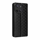 For Realme 11 4G Global Cubic Grid Texture Flip Leather Phone Case(Black) - 3