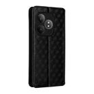 For Realme GT 6 / GT 6T Cubic Grid Texture Flip Leather Phone Case(Black) - 3