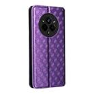 For Realme 14 Pro 5G Cubic Grid Texture Flip Leather Phone Case(Purple) - 3