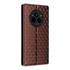For Realme 14 Pro 5G Cubic Grid Texture Flip Leather Phone Case(Brown) - 3