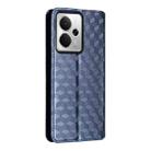 For Realme 14 5G Global Cubic Grid Texture Flip Leather Phone Case(Blue) - 3