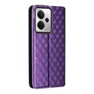 For Realme 14 5G Global Cubic Grid Texture Flip Leather Phone Case(Purple) - 3