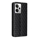 For Realme 14T 5G Cubic Grid Texture Flip Leather Phone Case(Black) - 3