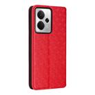 For Realme 14T 5G Cubic Grid Texture Flip Leather Phone Case(Red) - 3