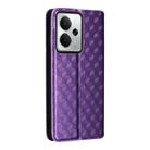 For Realme 14T 5G Cubic Grid Texture Flip Leather Phone Case(Purple) - 3