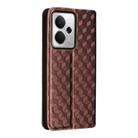 For Realme 14T 5G Cubic Grid Texture Flip Leather Phone Case(Brown) - 3