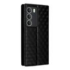 For Realme 14X 5G Malay / V70 / V70s Cubic Grid Texture Flip Leather Phone Case(Black) - 3