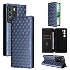 For Realme 14X 5G Malay / V70 / V70s Cubic Grid Texture Flip Leather Phone Case(Blue) - 1
