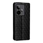 For Realme GT7 5G Cubic Grid Texture Flip Leather Phone Case(Black) - 3