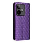 For Realme GT7 5G Cubic Grid Texture Flip Leather Phone Case(Purple) - 3