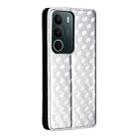 For Realme C71 4G Cubic Grid Texture Flip Leather Phone Case(Silver) - 3