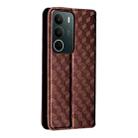 For Realme C71 4G Cubic Grid Texture Flip Leather Phone Case(Brown) - 3