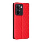 For Realme P3 Ultra 5G Cubic Grid Texture Flip Leather Phone Case(Red) - 3