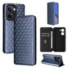 For Realme P3 Ultra 5G Cubic Grid Texture Flip Leather Phone Case(Blue) - 1