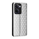 For Realme P3 Ultra 5G Cubic Grid Texture Flip Leather Phone Case(Silver) - 3