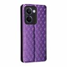 For Realme P3 Ultra 5G Cubic Grid Texture Flip Leather Phone Case(Purple) - 3