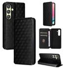 For Samsung Galaxy S24+ 5G Cubic Grid Texture Flip Leather Phone Case(Black) - 1