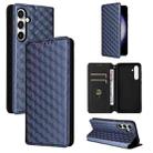 For Samsung Galaxy S23 FE 5G Cubic Grid Texture Flip Leather Phone Case(Blue) - 1