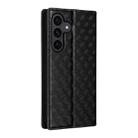 For Samsung Galaxy S25 FE 5G Cubic Grid Texture Flip Leather Phone Case(Black) - 3