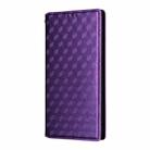 For Samsung Galaxy S25 FE 5G Cubic Grid Texture Flip Leather Phone Case(Purple) - 2