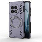 For OnePlus 13 5G Butterfly Armor MagSafe Magnetic Ring Shockproof Phone Case(Purple) - 1