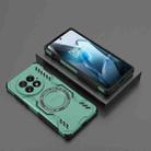 For OnePlus 13 5G Butterfly Armor MagSafe Magnetic Ring Shockproof Phone Case(Light Green) - 2