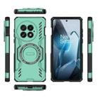 For OnePlus 13 5G Butterfly Armor MagSafe Magnetic Ring Shockproof Phone Case(Light Green) - 3