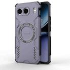 For OnePlus Nord 4 5G Global Butterfly Armor MagSafe Magnetic Ring Shockproof Phone Case(Purple) - 1