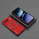 For OnePlus Nord 4 5G Global Butterfly Armor MagSafe Magnetic Ring Shockproof Phone Case(Red) - 2