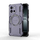 For OnePlus 13T Butterfly Armor MagSafe Magnetic Ring Shockproof Phone Case(Purple) - 1