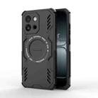 For OnePlus 13T Butterfly Armor MagSafe Magnetic Ring Shockproof Phone Case(Black) - 1
