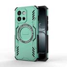 For OnePlus 13T Butterfly Armor MagSafe Magnetic Ring Shockproof Phone Case(Light Green) - 1