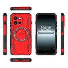 For OnePlus 13T Butterfly Armor MagSafe Magnetic Ring Shockproof Phone Case(Red) - 3