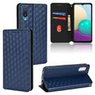 For Samsung Galaxy A02 / M02 Cubic Grid Texture Flip Leather Phone Case(Blue) - 1