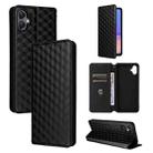 For Samsung Galaxy A05 Cubic Grid Texture Flip Leather Phone Case(Black) - 1