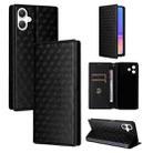 For Samsung Galaxy A06 4G / 5G Cubic Grid Texture Flip Leather Phone Case(Black) - 1