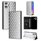 For Samsung Galaxy A06 4G / 5G Cubic Grid Texture Flip Leather Phone Case(Silver) - 1