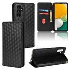 For Samsung Galaxy A13 5G / A04s Cubic Grid Texture Flip Leather Phone Case(Black) - 1