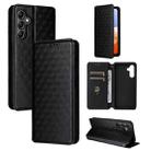 For Samsung Galaxy A15 4G / 5G Cubic Grid Texture Flip Leather Phone Case(Black) - 1
