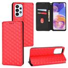 For Samsung Galaxy A23 4G / 5G / F23 / M23 Cubic Grid Texture Flip Leather Phone Case(Red) - 1